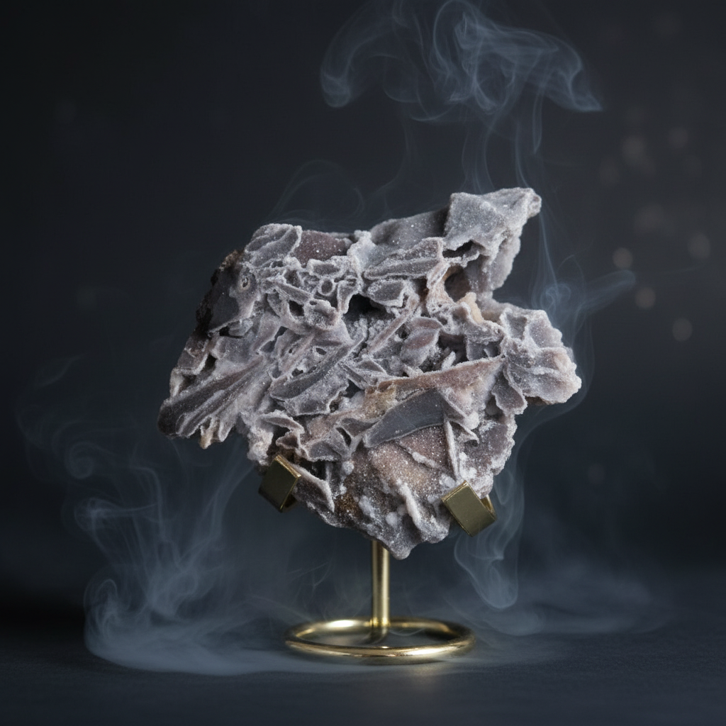 Lastra di Sphalerite con fumo mistico