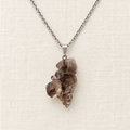 Collana con quarzo fumé su lino