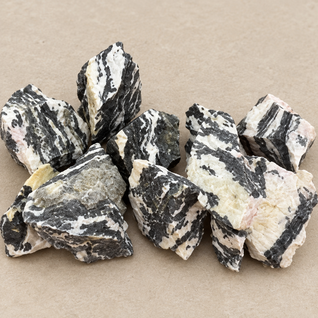 Assortimento di diaspro zebra grezzo