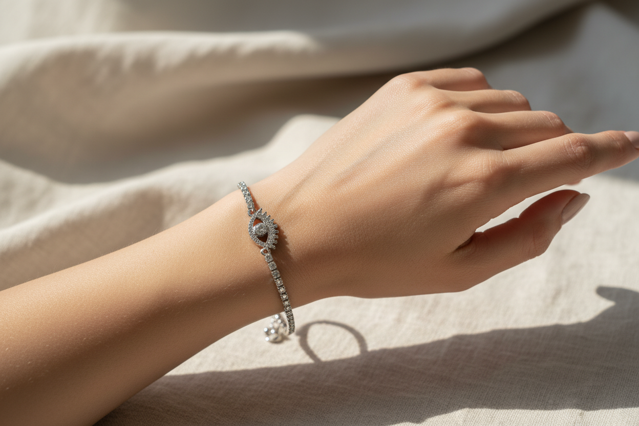 Bracciale Tennis Occhio - Lifestyle polso