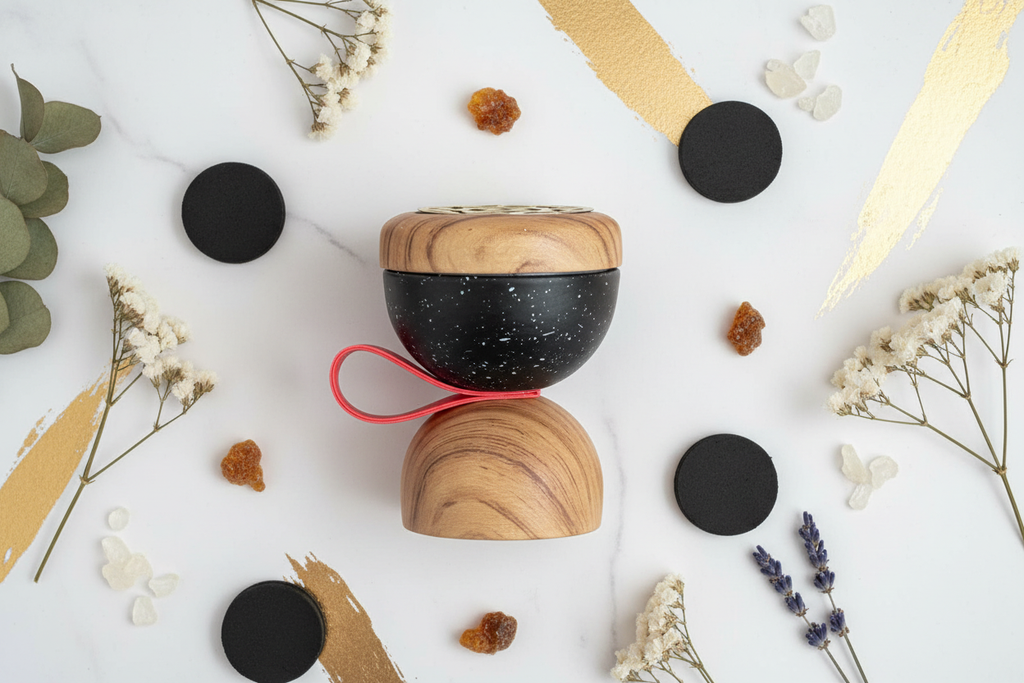 Bruciatore Legno e Ceramica - Flat lay