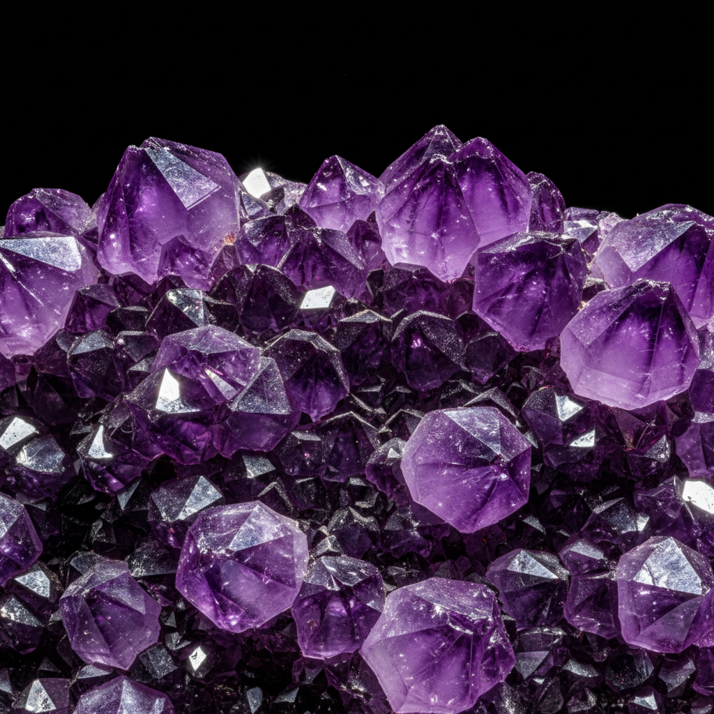 Druse ametista - macro cristalli viola