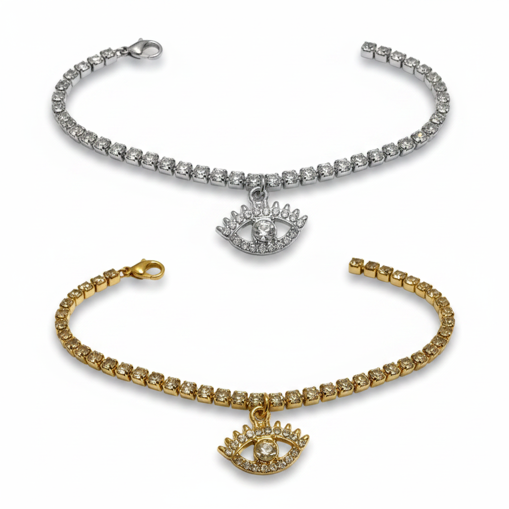Bracciale Tennis Occhio - Sfondo bianco