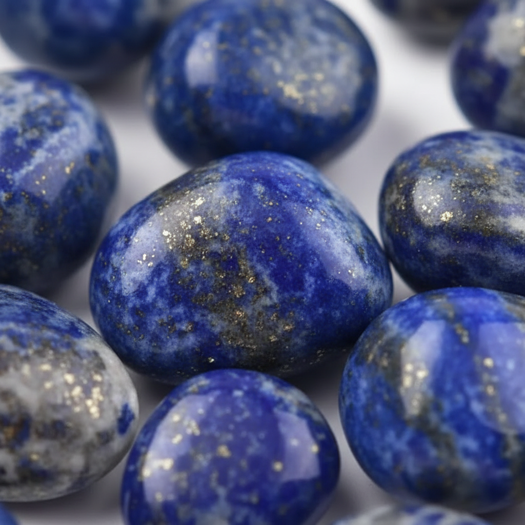 Macro close-up lapislazzuli tumbled
