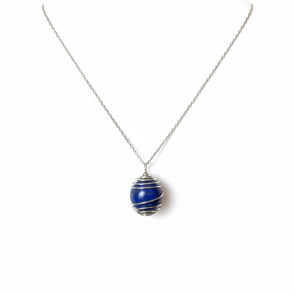 Collana Gabbia Lapislazzuli sfondo bianco