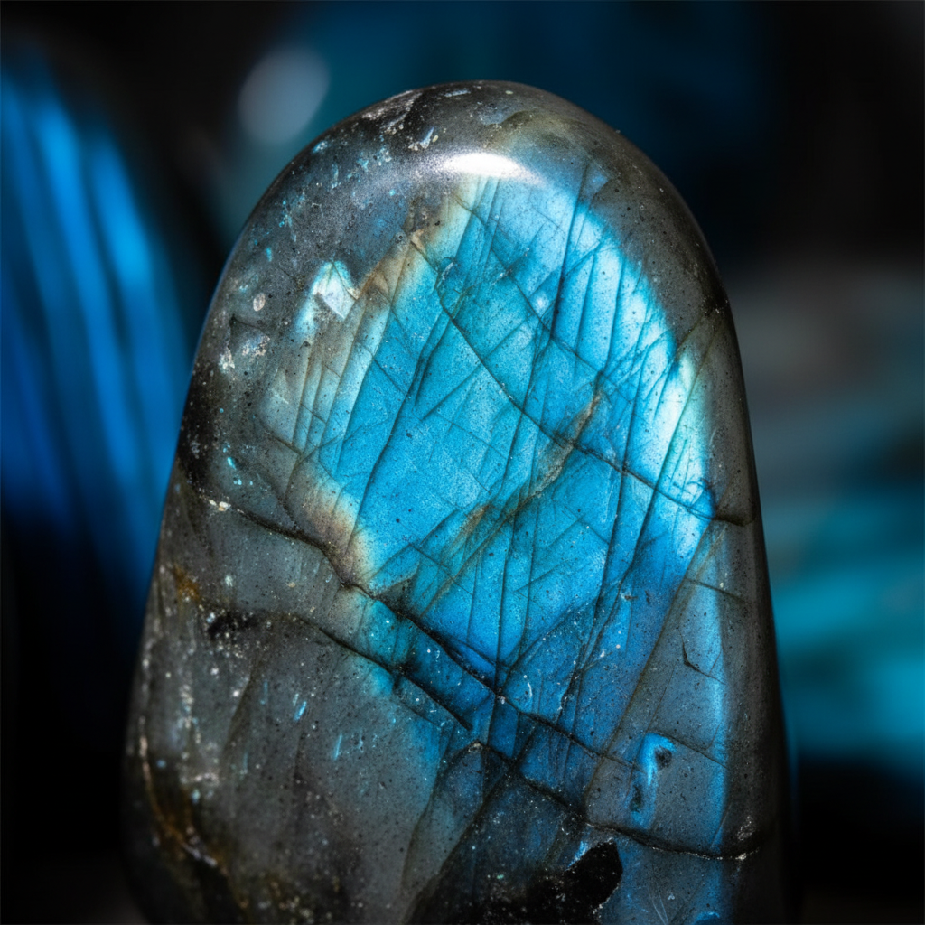 Labradorite Freeform - macro close-up