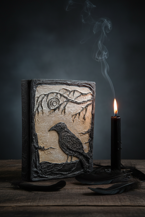 Agenda Corvo - con candela nera e fumo