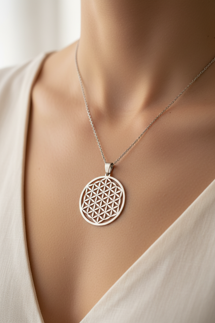 Collana Fiore della Vita - indossata lifestyle
