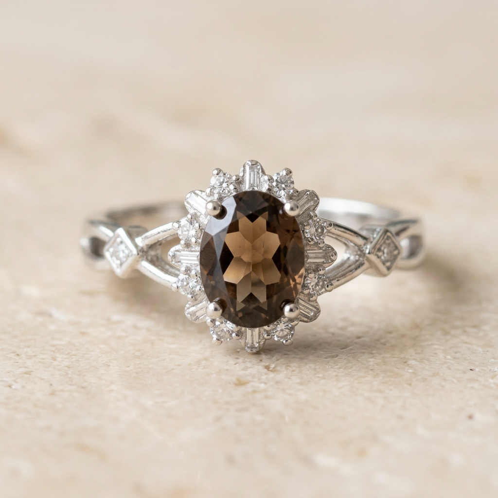Anello 315 su pietra beige