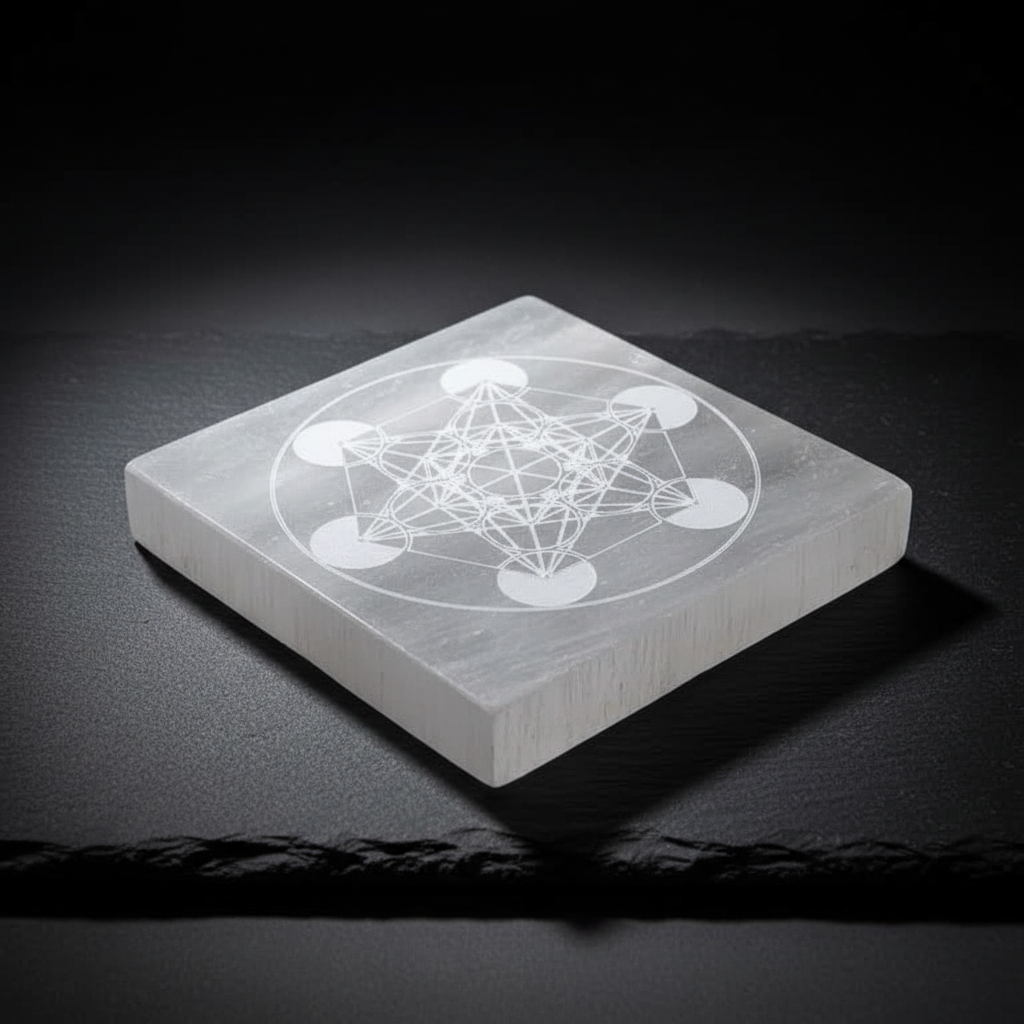 Piastra Selenite Metatron - Editoriale Minimalista