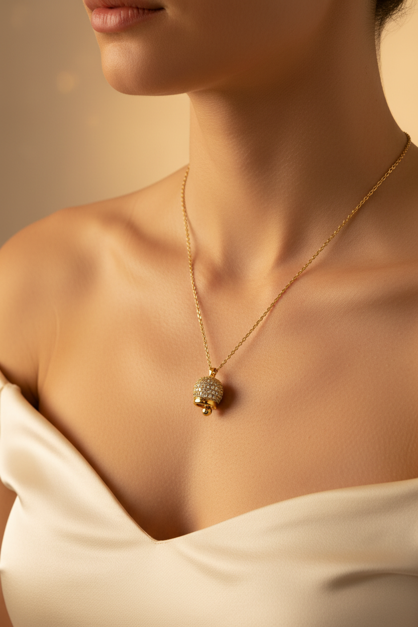 Collana Campanella di Capri - indossata gold lifestyle
