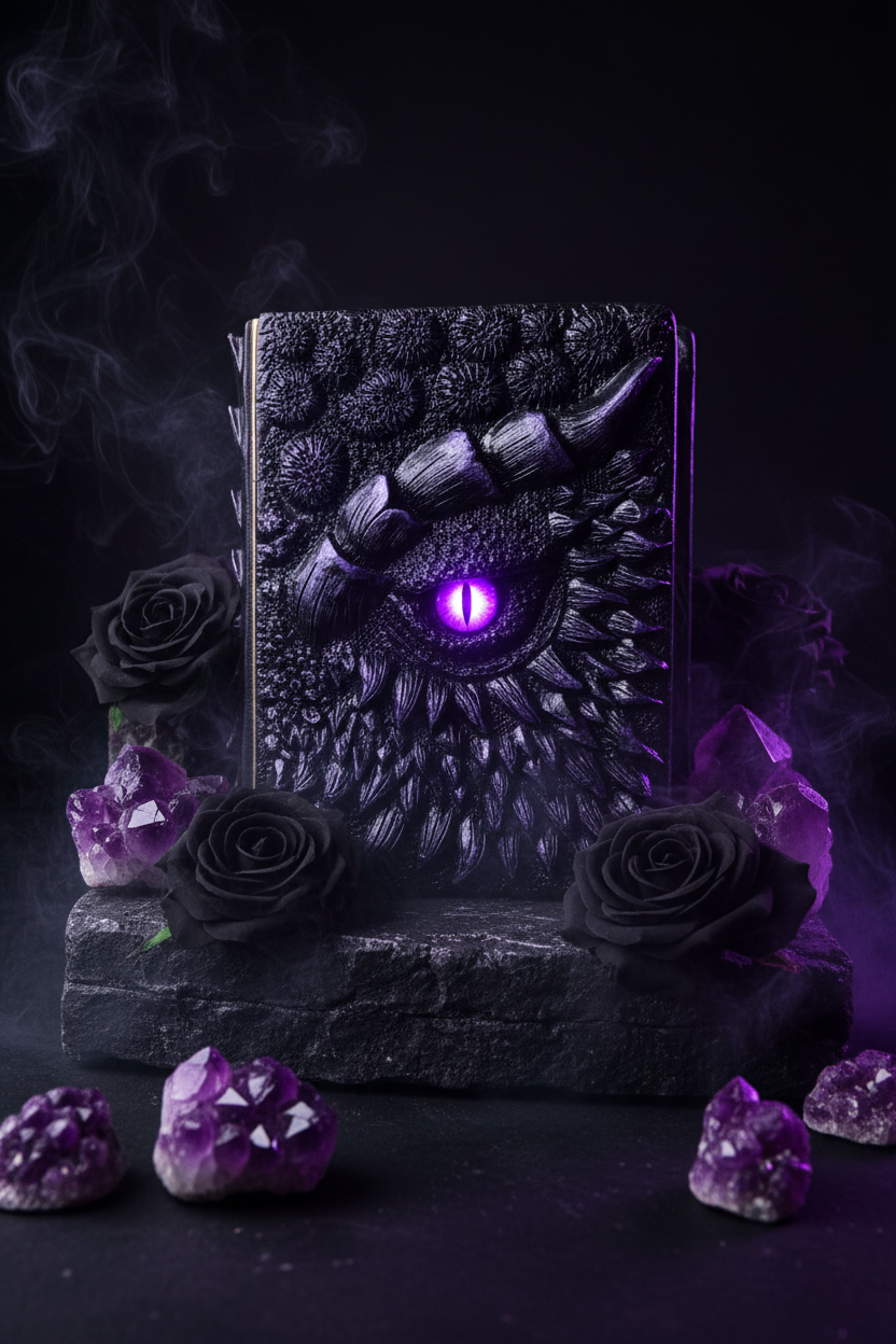 Grimorio tra ametiste e rose nere