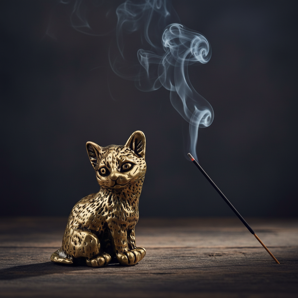 Gattino ottone 2.5cm - incenso e fumo