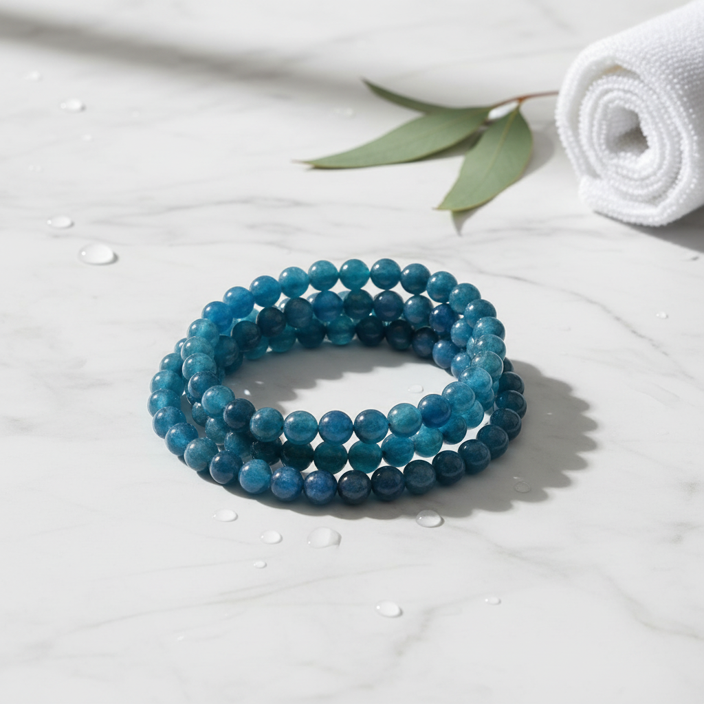 Bracciale Apatite - Product shot su marmo