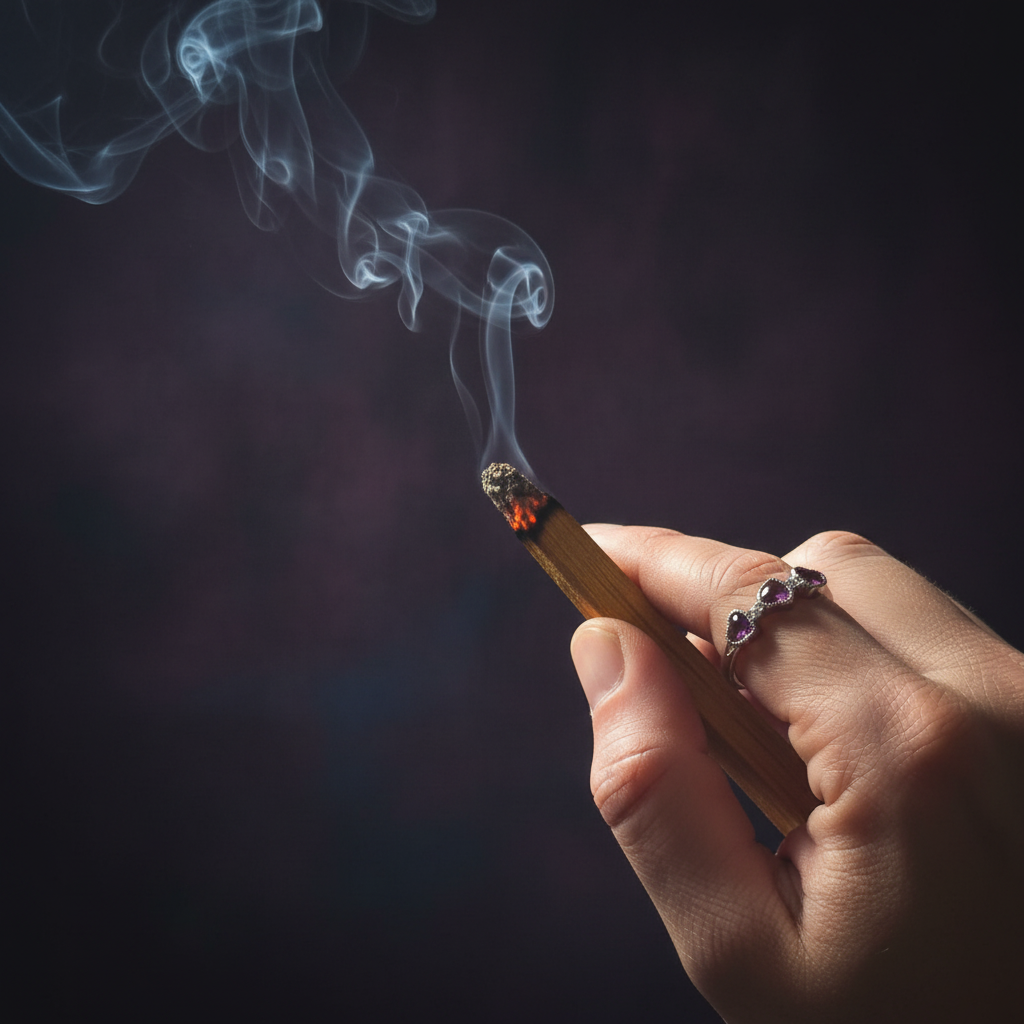 Anello tre cuori quarzo fragola palo santo