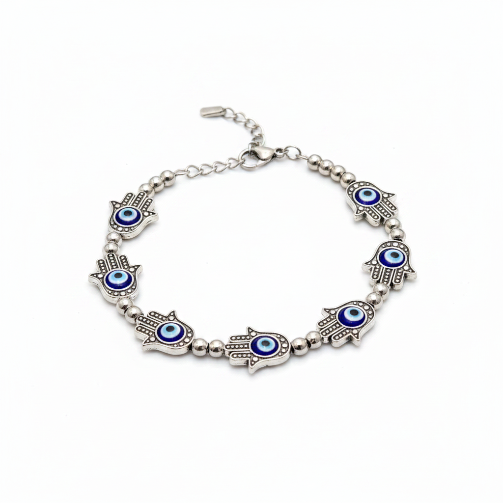 Bracciale Mano di Fatima Occhio di Nazar - sfondo bianco e-commerce