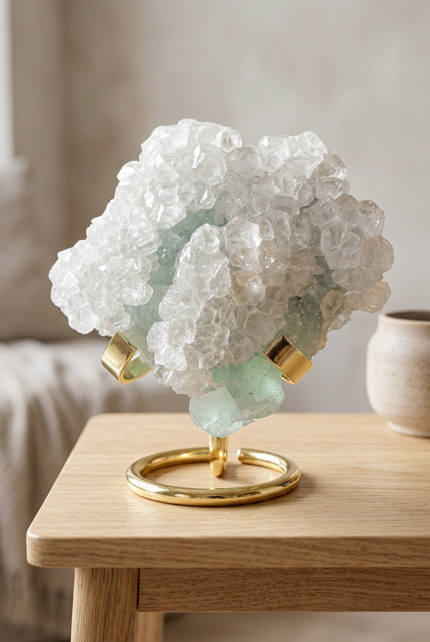 Fluorite con base, ambientazione posteriore
