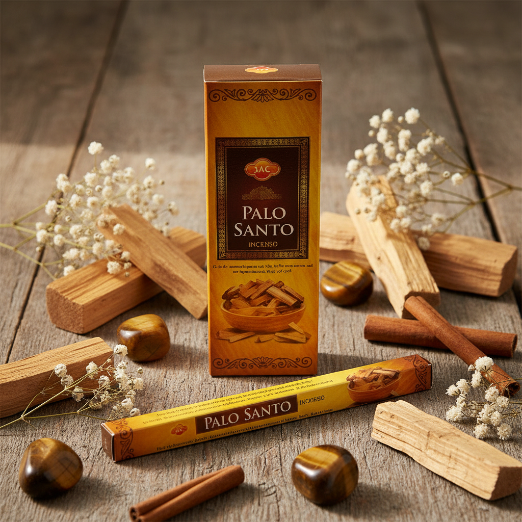 Palo Santo - composizione con cristalli e legno