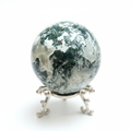 Sfera Agata Muschiata - sfondo bianco