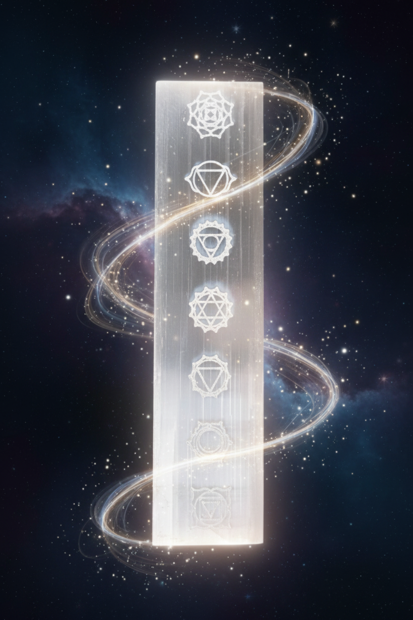Lastra Selenite Chakra - Cinematic Etereo