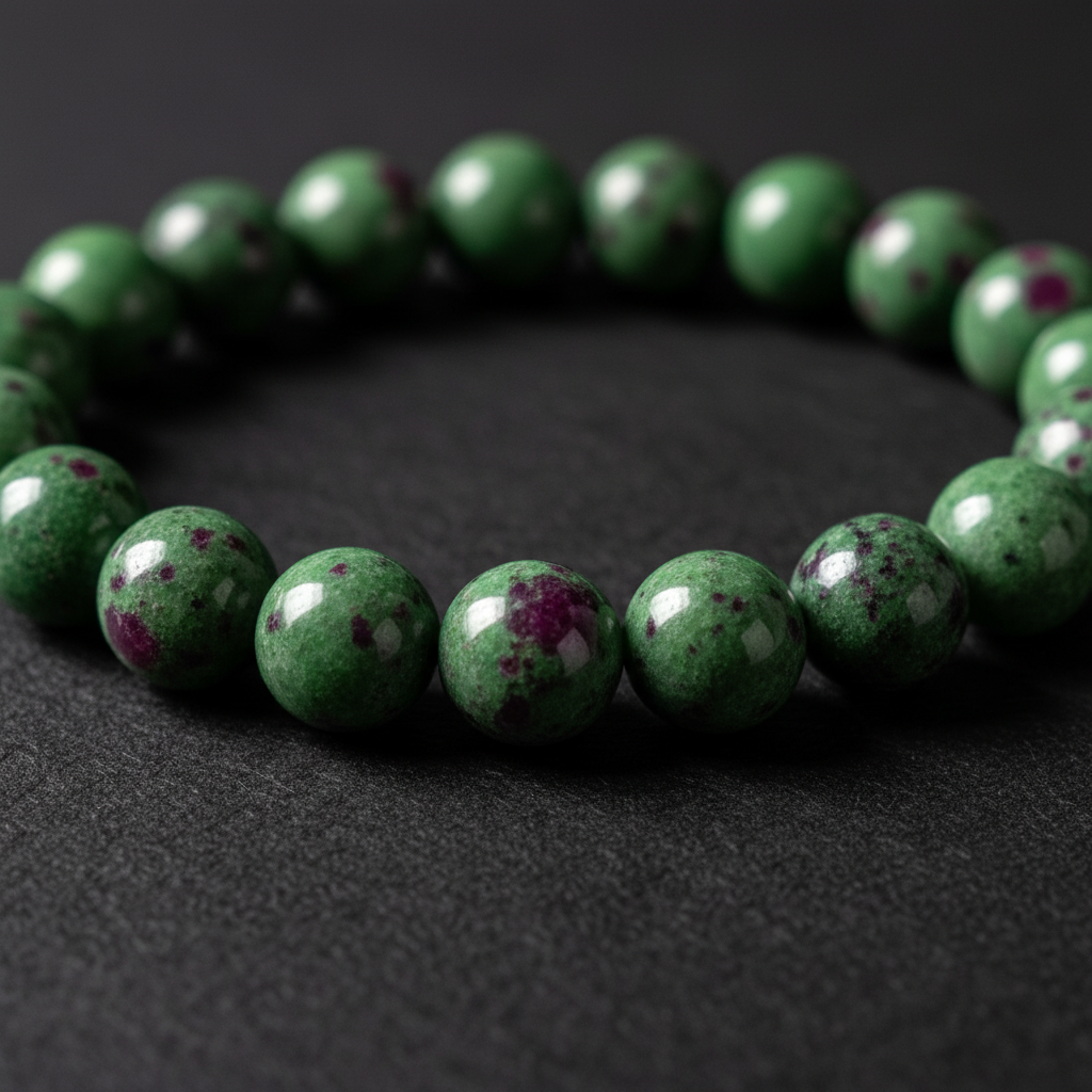 Bracciale Rubino Zoisite - Close-up macro