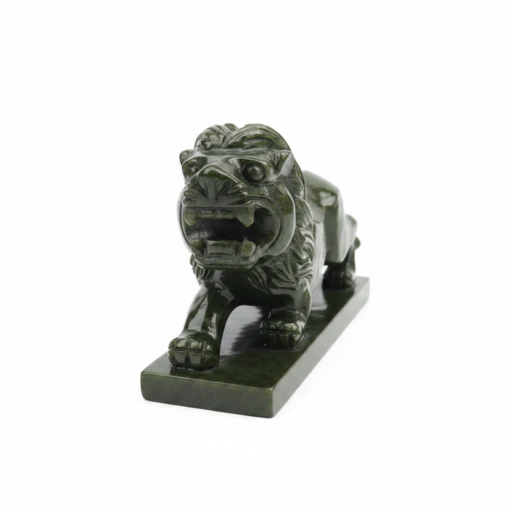 Leone Giada Xiuan - close-up frontale sfondo bianco