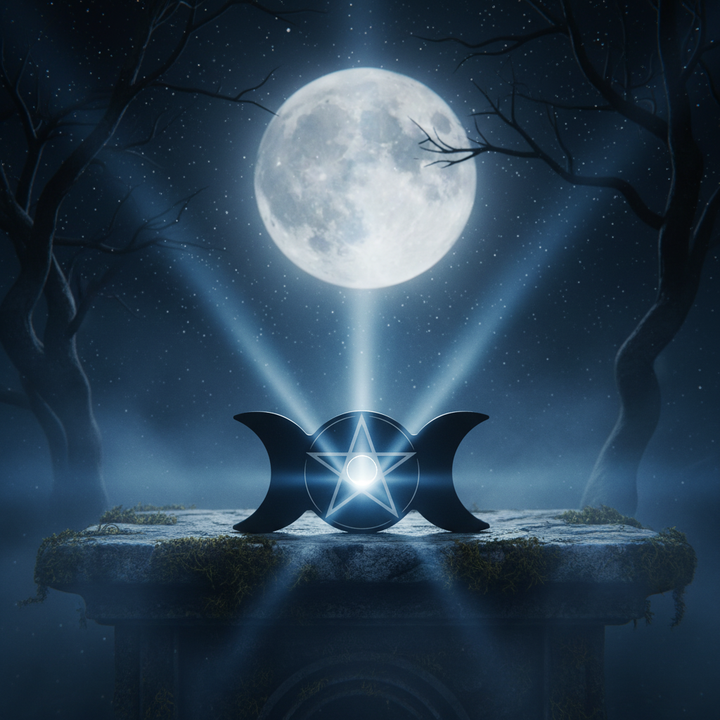 Portacandele Tripla Luna - Cinematic Dark Fantasy