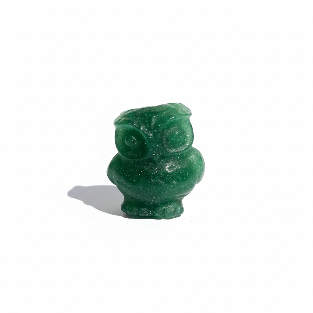 Mini Gufo - Avventurina verde