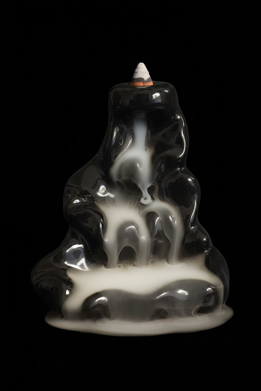 Bruciatore Cascata - sfondo nero fumo a cascata