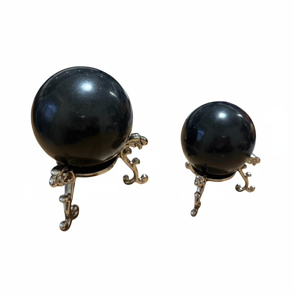 Sfera Tormalina Nera sfondo bianco