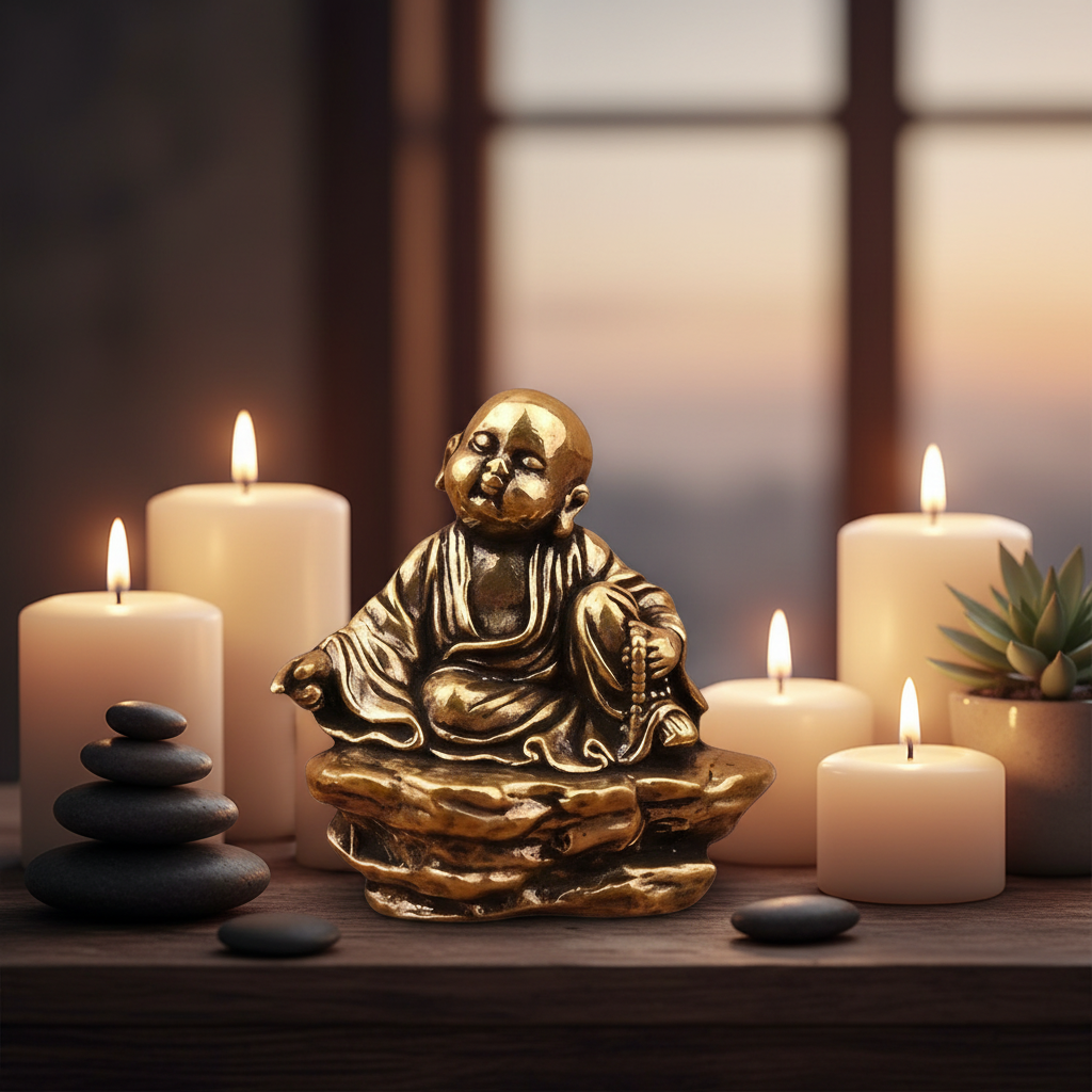 Mini Buddha ottone - lifestyle altare zen