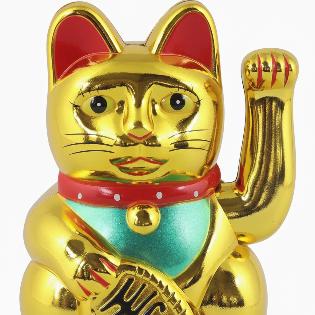 Maneki Neko Dorato - macro close-up