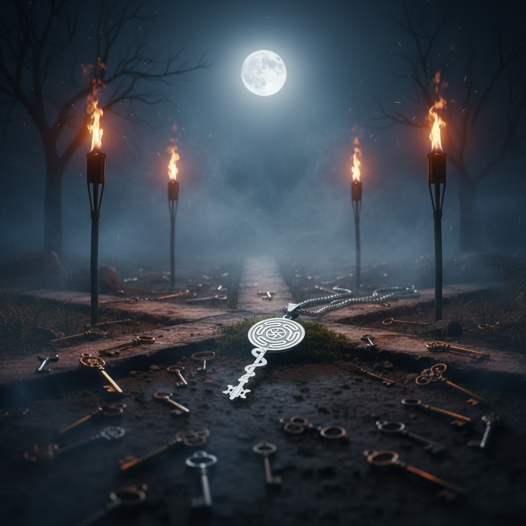 Collana Chiave di Ecate - crocevia notturno