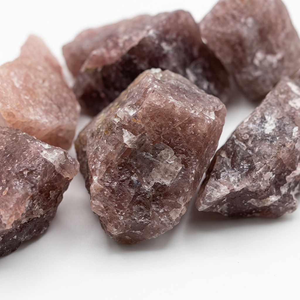 Dettaglio del quarzo fragola grezzo