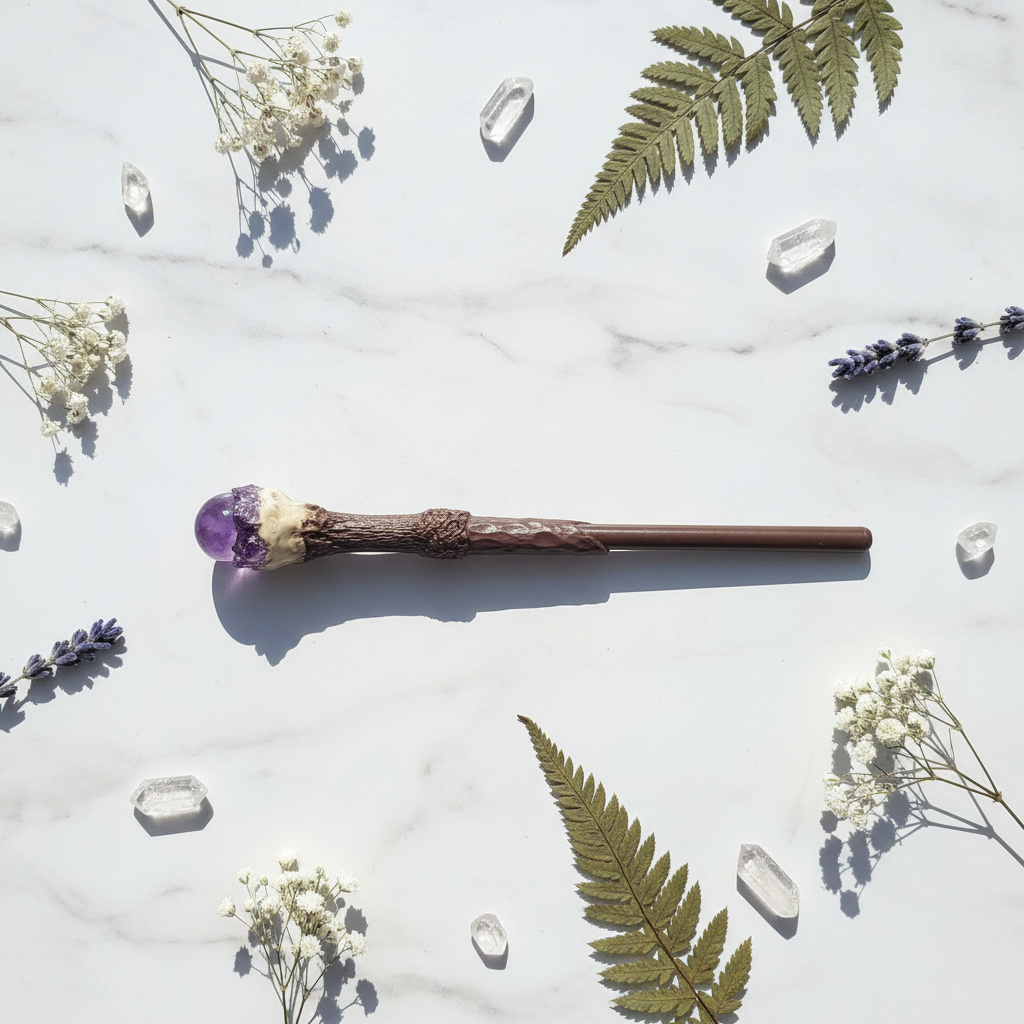 Bacchette penna con pietra naturale - flat lay marmo