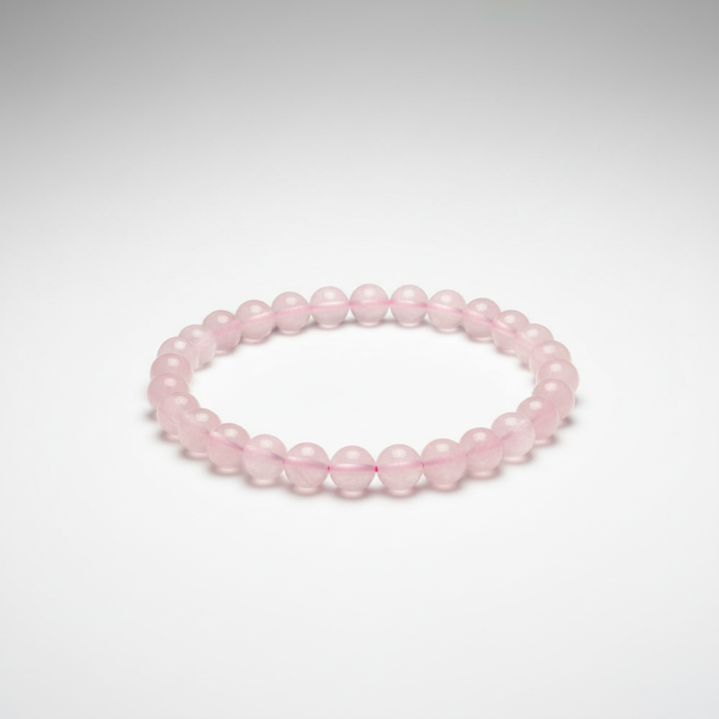 Bracciale Quarzo Rosa 8mm - shot editoriale