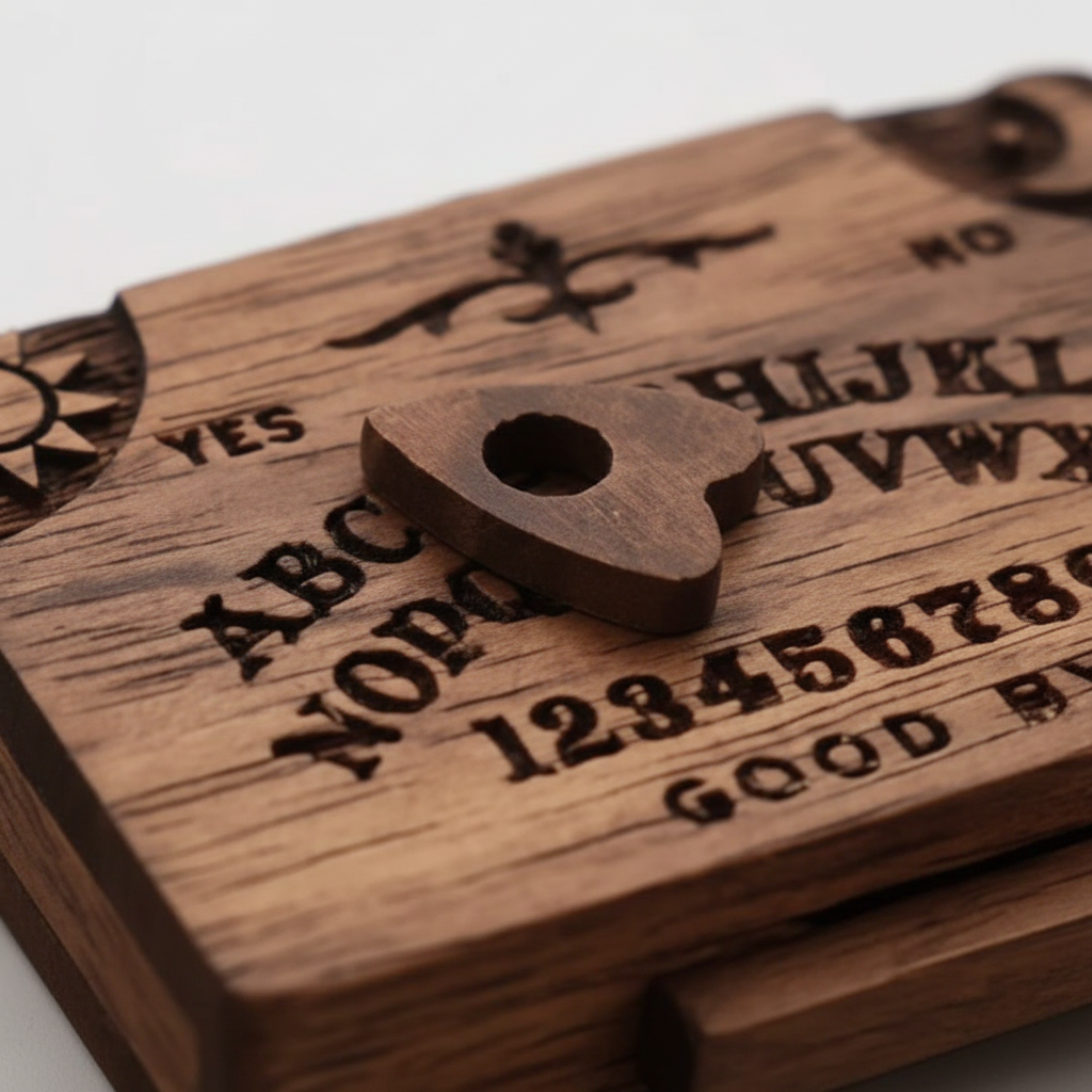 Mini Spirit Board - macro intaglio legno e lettere