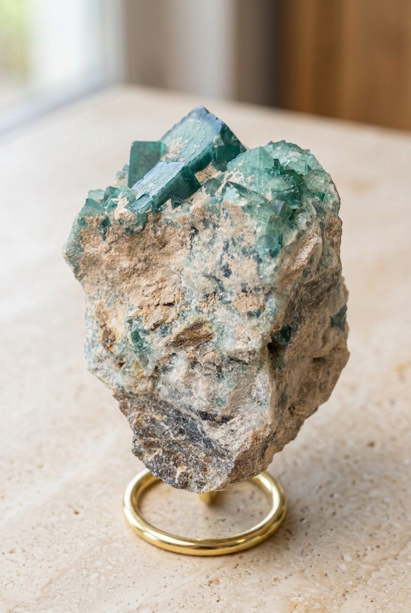Fluorite verde esemplare 2, seconda composizione