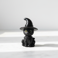 Gattino Nero Portafortuna con Cappello da Strega