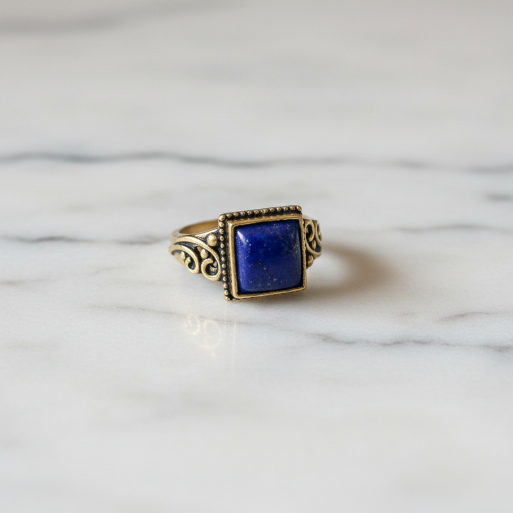 Anello Barocco Gold - Lapislazzuli