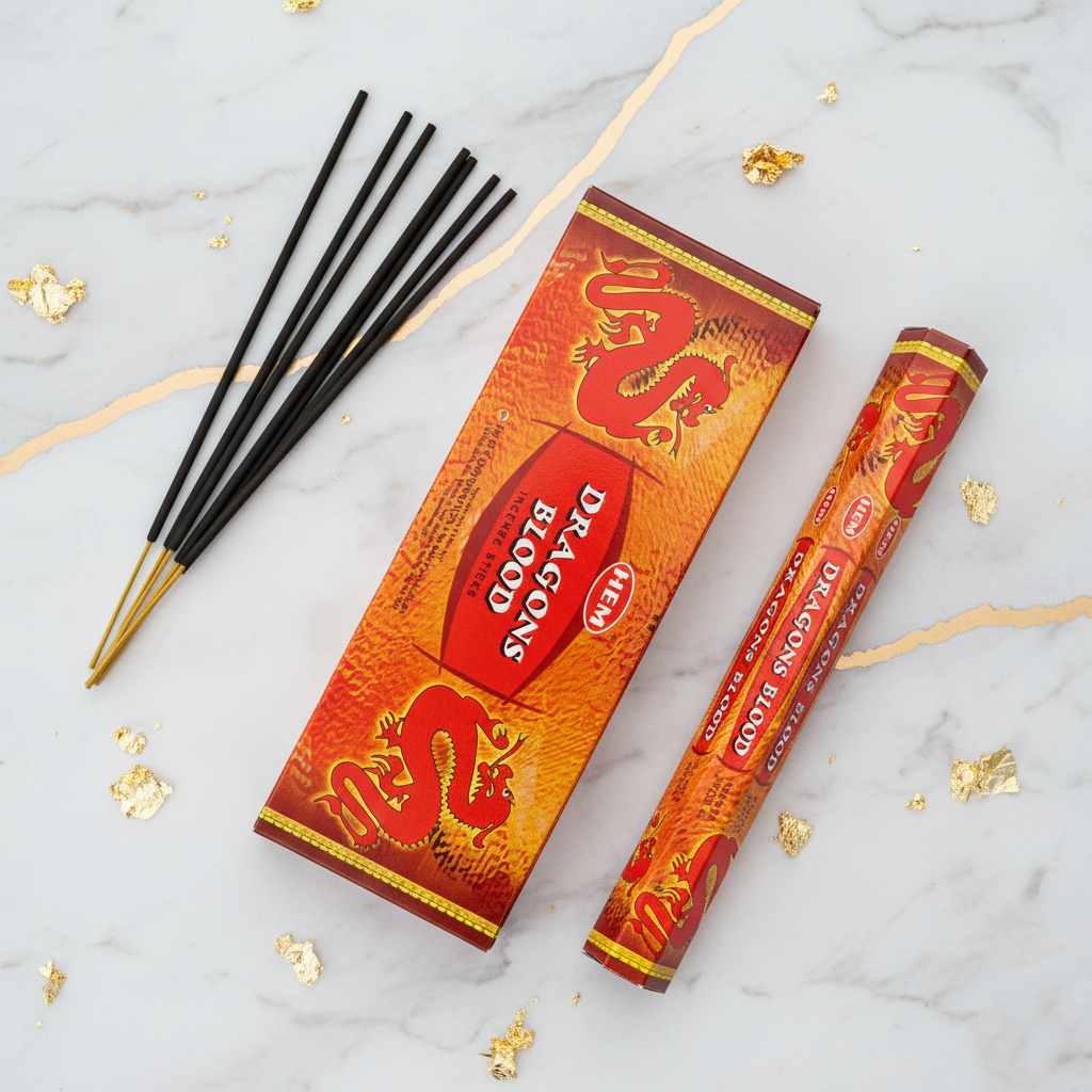 HEM Dragons Blood - flatlay su marmo