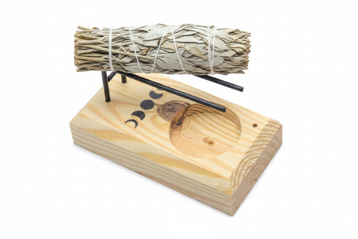 Bruciatore palo santo fasi lunari - con salvia bianca