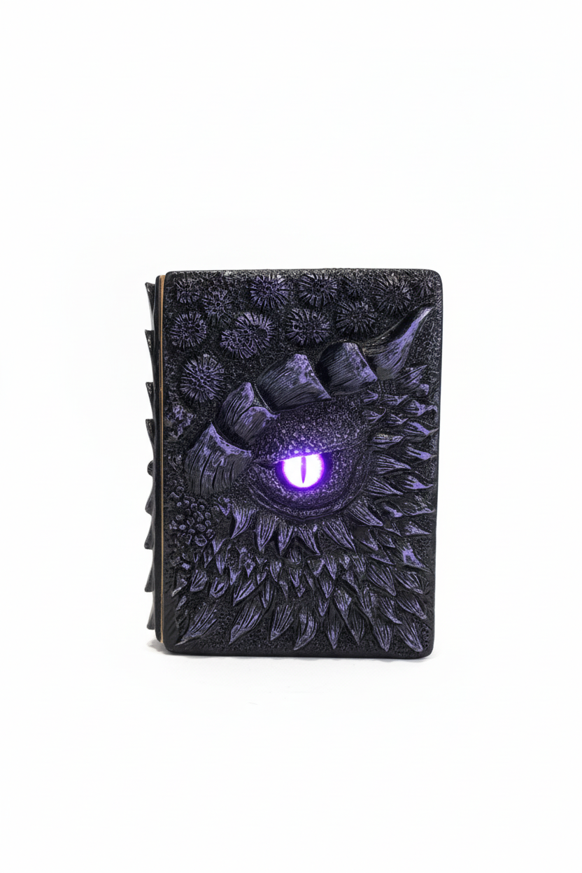 Grimorio agenda occhio di drago copertina su sfondo bianco