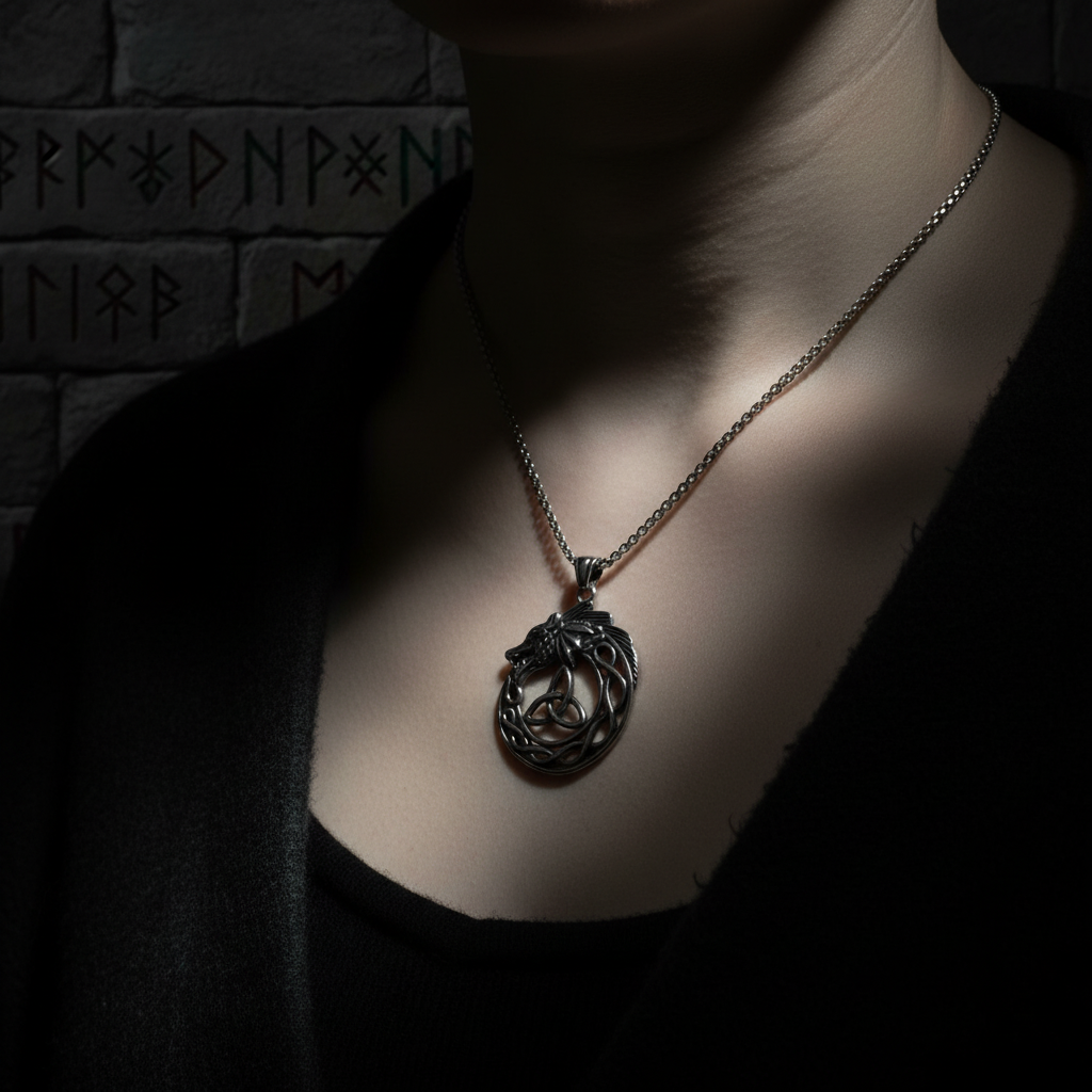 Collana Triquetra Celtica - lifestyle