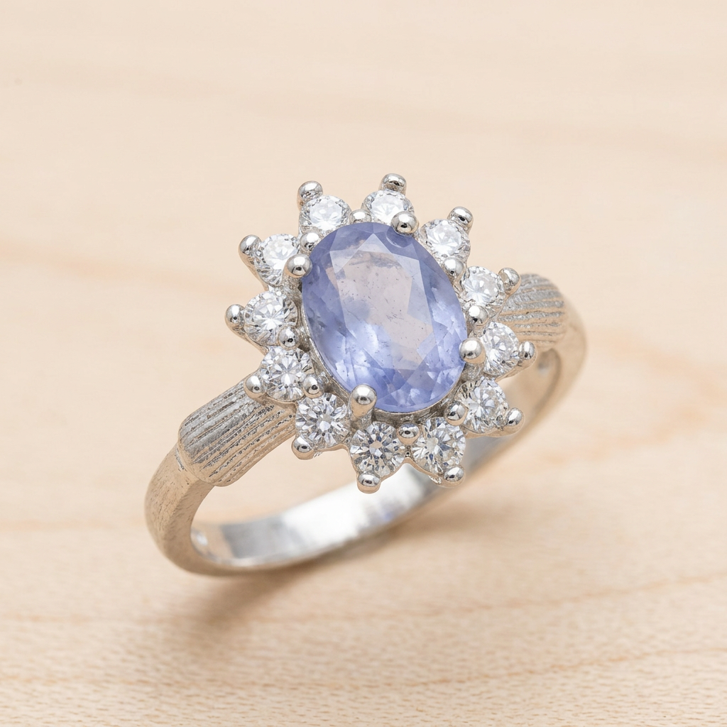 Anello 307 con topazio su legno chiaro