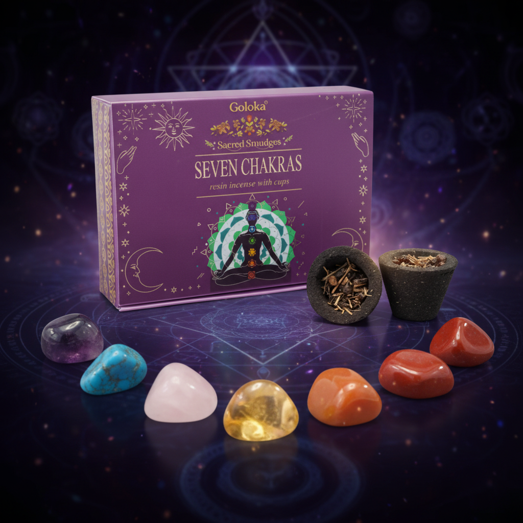 Composizione con cristalli chakra