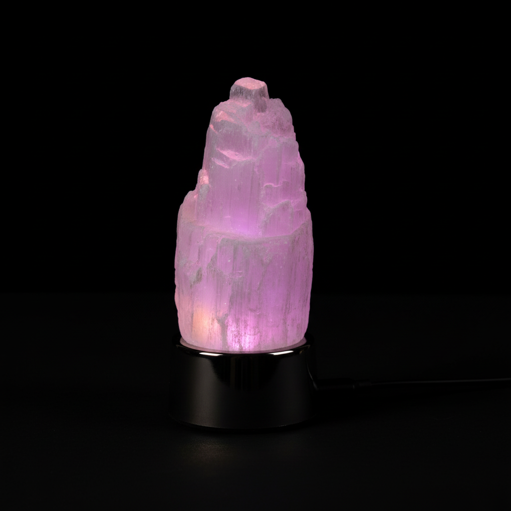 Lampada selenite cattedrale - luce LED colorata singola