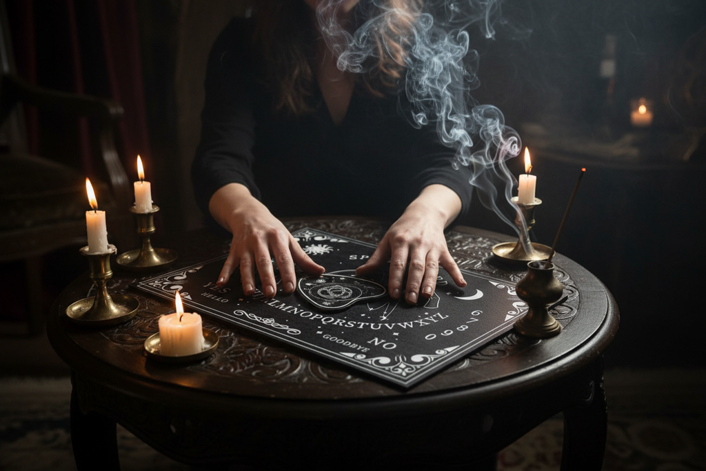 Spirit Board Triquetra - séance con mani sulla planchette