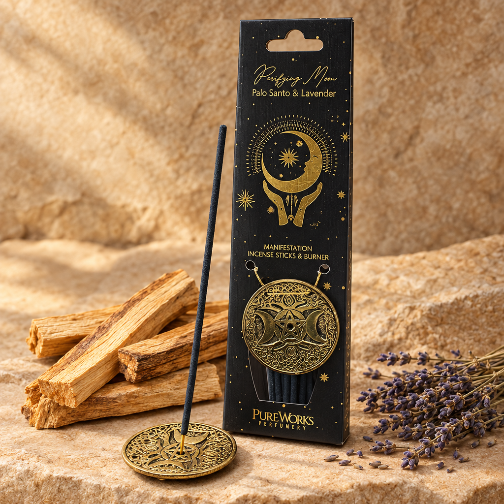 Incenso Palo Santo e Lavanda con porta-incenso e legno di Palo Santo