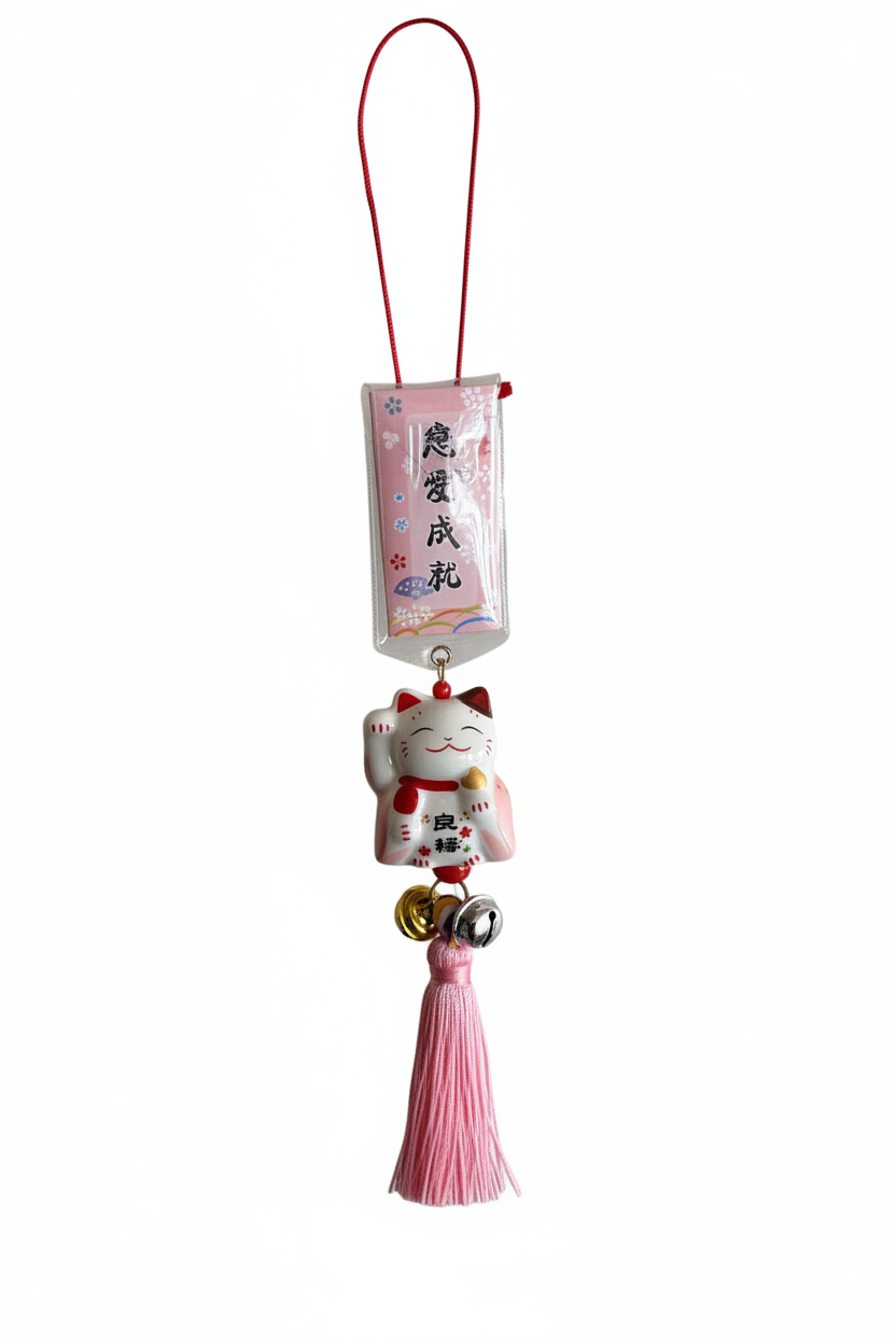 Maneki Neko Portafortuna - variante rosa